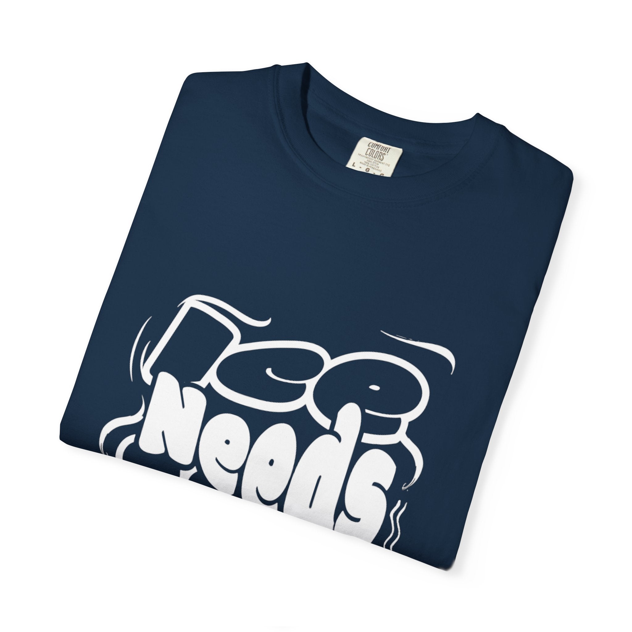Graphic Tee — "Ice Needs Milk" Retro Bubble Letter T‑Shirt