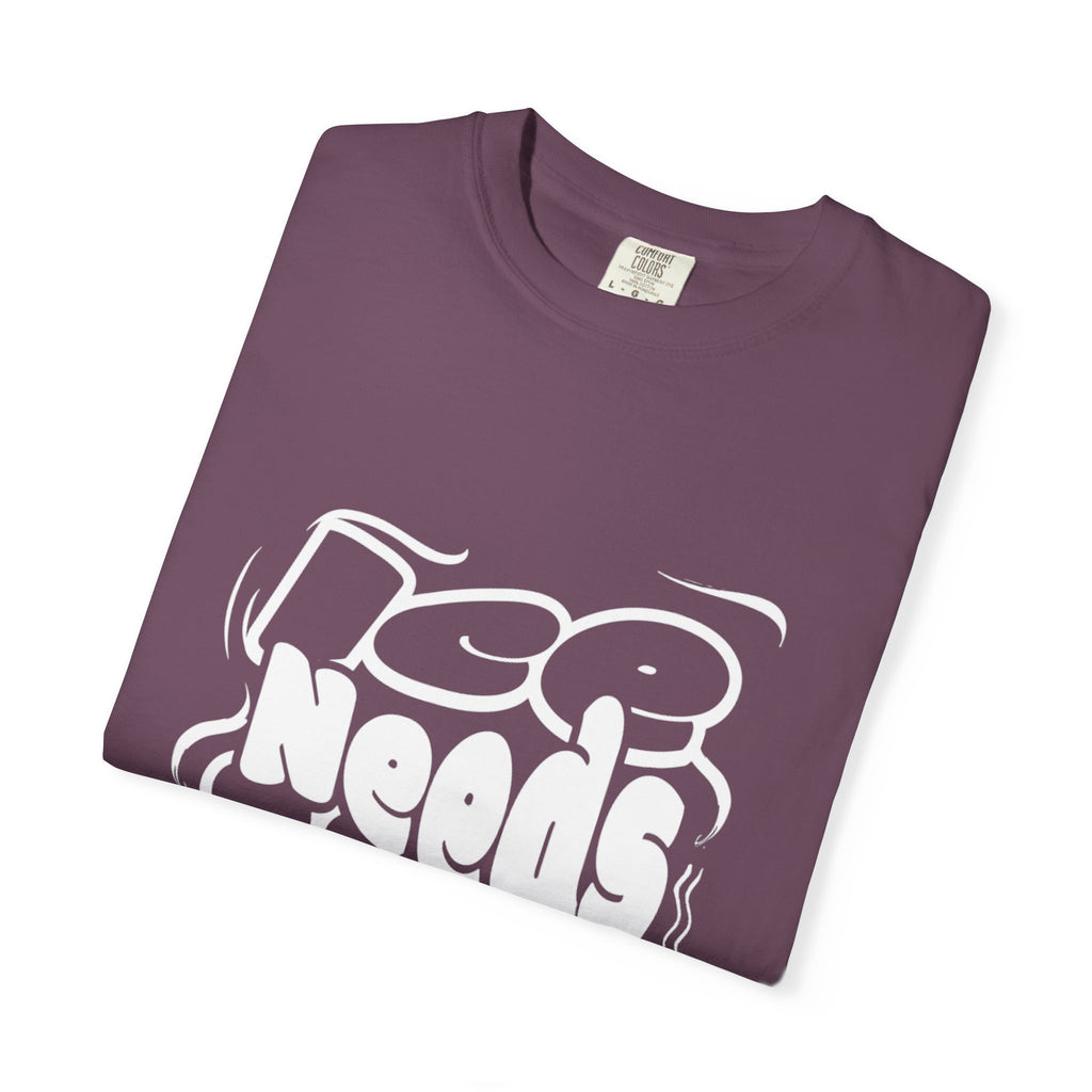 Graphic Tee — "Ice Needs Milk" Retro Bubble Letter T‑Shirt