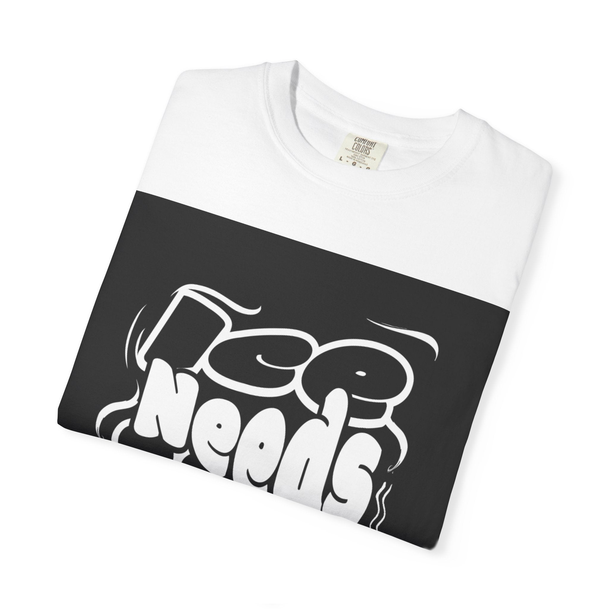 Graphic Tee — "Ice Needs Milk" Retro Bubble Letter T‑Shirt