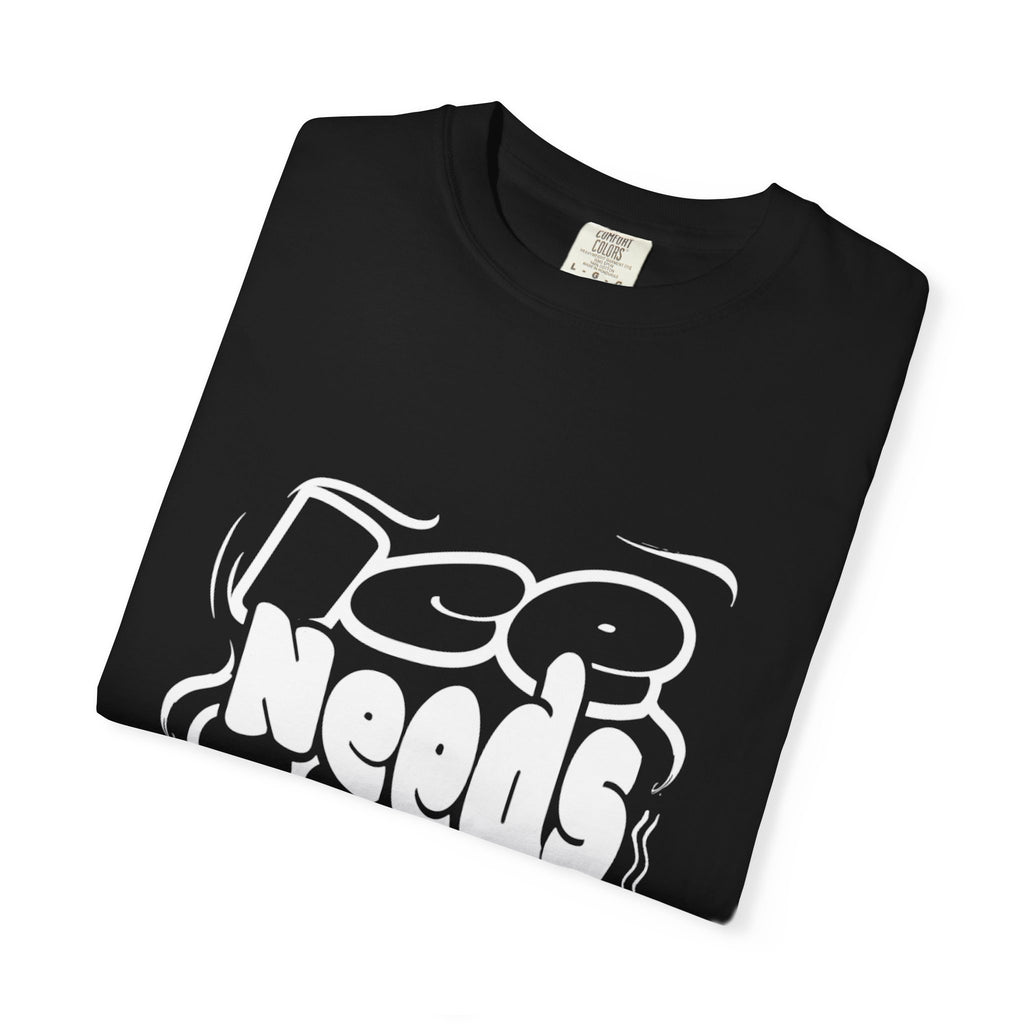 Graphic Tee — "Ice Needs Milk" Retro Bubble Letter T‑Shirt
